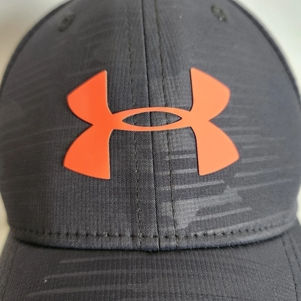 Under Armour UA Storm Youth Gray Orange Baseball Hat Cap Size S/M